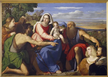 Sacra Conversazione with St. Catherine, John the Baptist and Two Donors